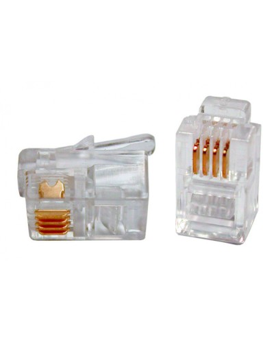 Коннектор телефонный для телефонных трубок Cabeus 4P4C в Ангарске Коннекторы и разъемы Pintop.ru