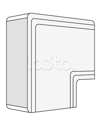 Угол плоский NPAN 100х60 мм DKC 01745 в Ангарске Аксессуары для кабель-канала Pintop.ru