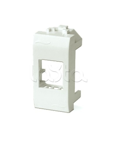 Адаптер для информационных разъемов Keystone, 1мод, белый ДКС 76607B в Ангарске Распределительные коробки Pintop.ru