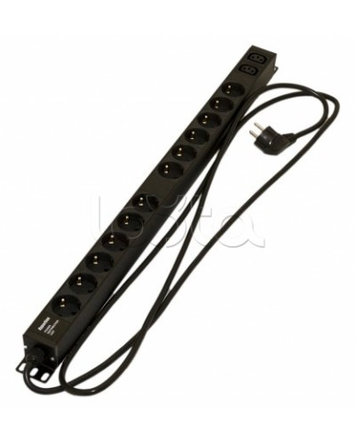 Блок розеток Hyperline SHE-12SH-2IEC-2.5EU в Рубцовске Блоки розеток Pintop.ru