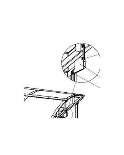 Кронштейн для стыковки турникета PERCo-RF01 0-11 в Ангарске Дополнительное оборудование для СКУД Pintop.ru